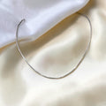 BlingbyAnvika 925 Sterling Silver delicate snake chain necklace with rose gold plating.
