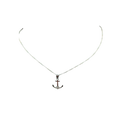 BlingbyAnvika 925 Sterling Silver anchor pendant necklace with cubic zirconia stones.