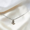 BlingbyAnvika 925 Sterling Silver Anchor Pendant necklace with a delicate chain, symbolizing stability and hope.
