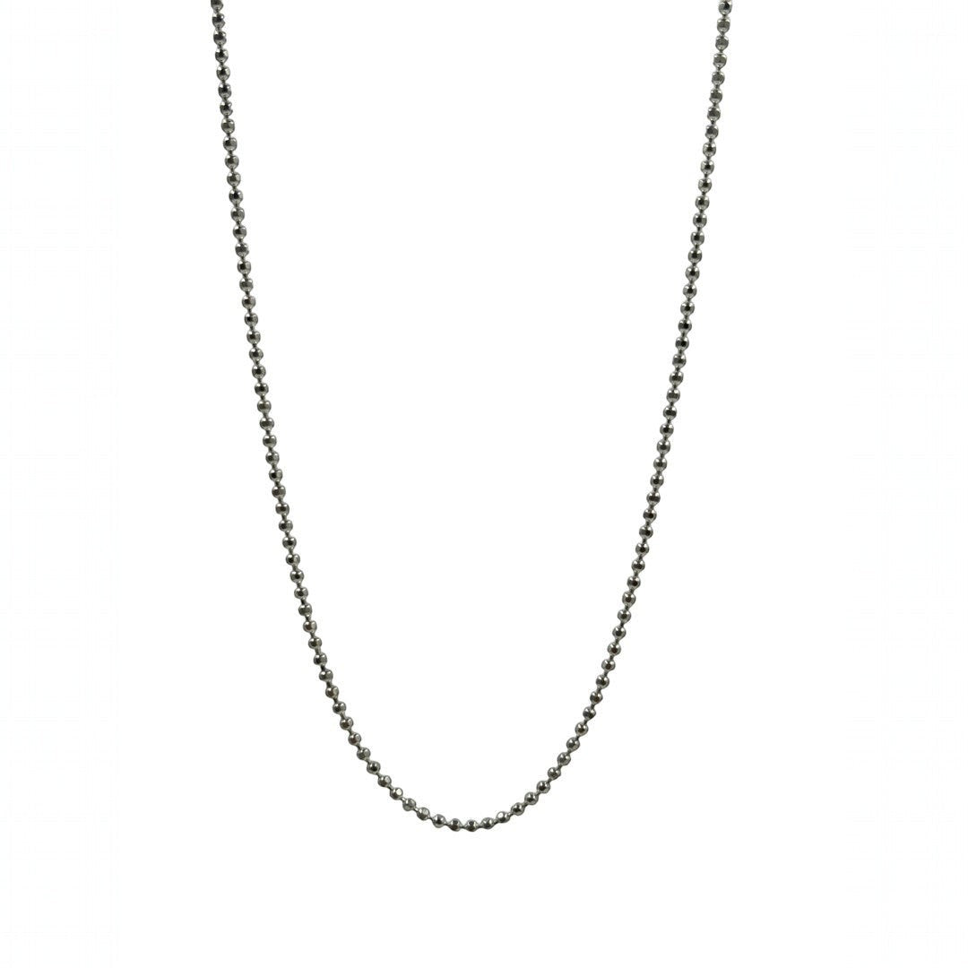 BlingbyAnvika 925 sterling silver ball bead neck chain for men with a polished finish