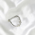 BlingbyAnvika 925 sterling silver bracelet with butterfly charms and cubic zirconia stones, adjustable.