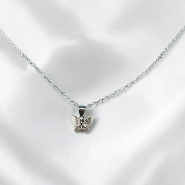 BlingbyAnvika delicate silver-tone butterfly pendant. Perfect for everyday wear.