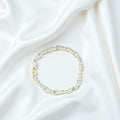 BlingbyAnvika 925 silver chain link bracelet with interlocking oval links and a secure clasp, polished finish.