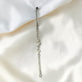 BlingbyAnvika 925 Sterling Silver bracelet with cubic zirconia heart charms and infinity links.
