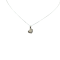 BlingbyAnvika 925 sterling silver heart pendant necklace with a delicate chain on a black background