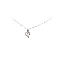 BlingbyAnvika 925 sterling silver heart pendant necklace with delicate chain and sparkling stone accents