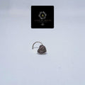BlingbyAnvika 925 sterling silver nose pin featuring a delicate heart shape with intricate beaded detailing.
