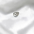 BlingbyAnvika delicate open heart ring in polished sterling silver. Minimalist, romantic design perfect for stacking.