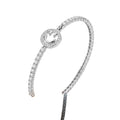 BlingbyAnvika 925 sterling silver tennis bracelet featuring a central smiley face charm with sparkling stones.