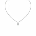 BlingbyAnvika 925 sterling silver necklace featuring a delicate chain and a single brilliant solitaire stone pendant.
