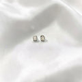 BlingbyAnvika 925 sterling silver square stud earrings with cubic zirconia. Minimalist design.