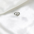 BlingbyAnvika sterling silver open heart ring, delicate and polished, perfect for everyday wear.