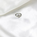 BlingbyAnvika sterling silver open heart ring, delicate and polished, perfect for everyday wear.
